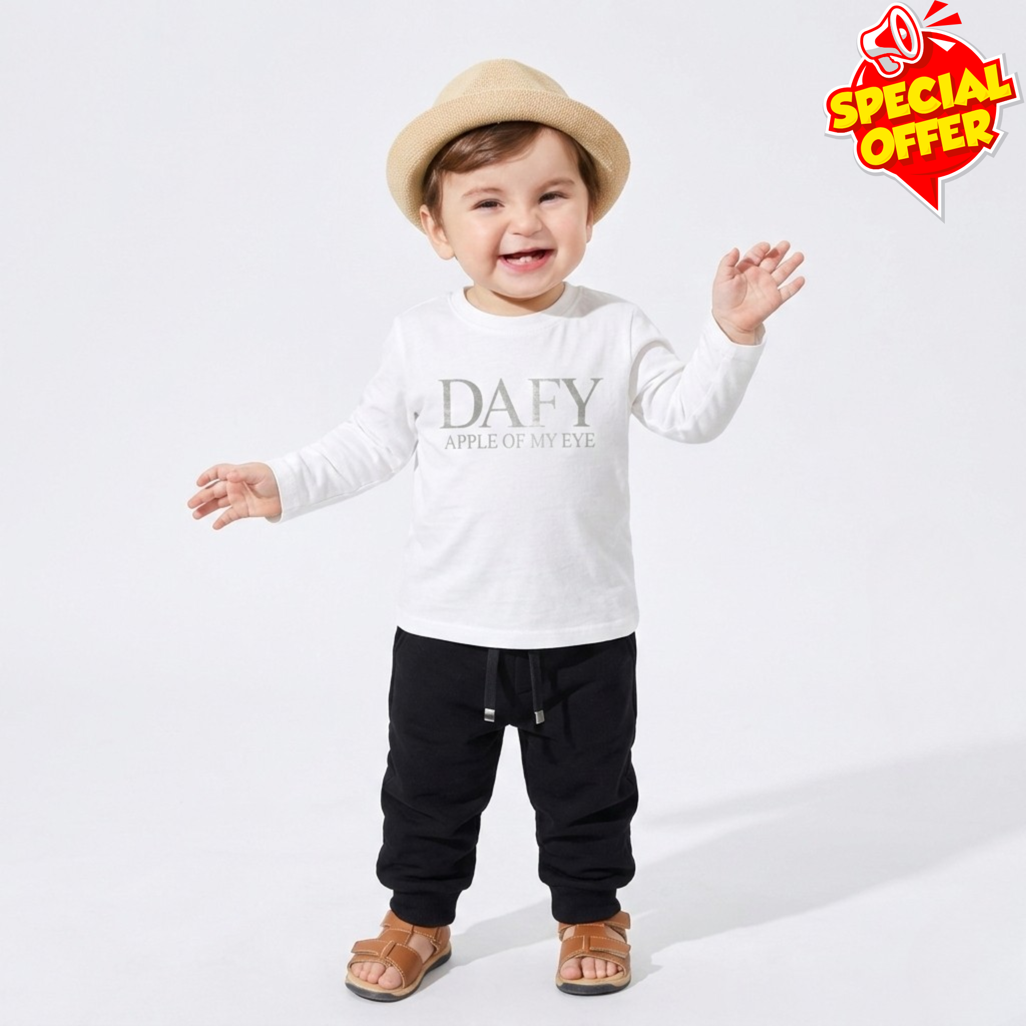 Dafy Special T-Shirt – Dafy T-Shirt for Boys and Girls (White)